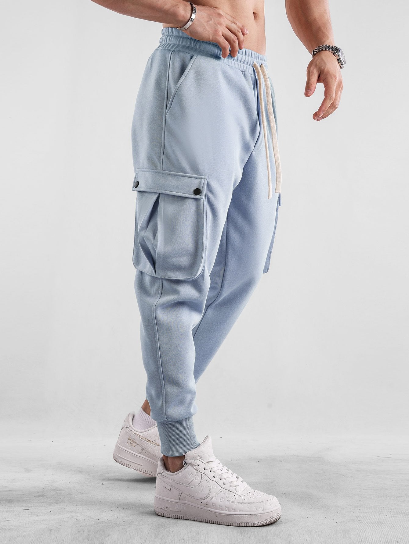 Drawstring Cargo Jogger Pants - Naturzy