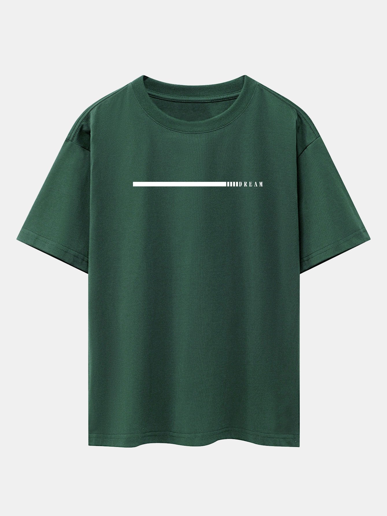 Dream Slogan Print Drop Shoulder Oversize T-Shirt - Naturzy