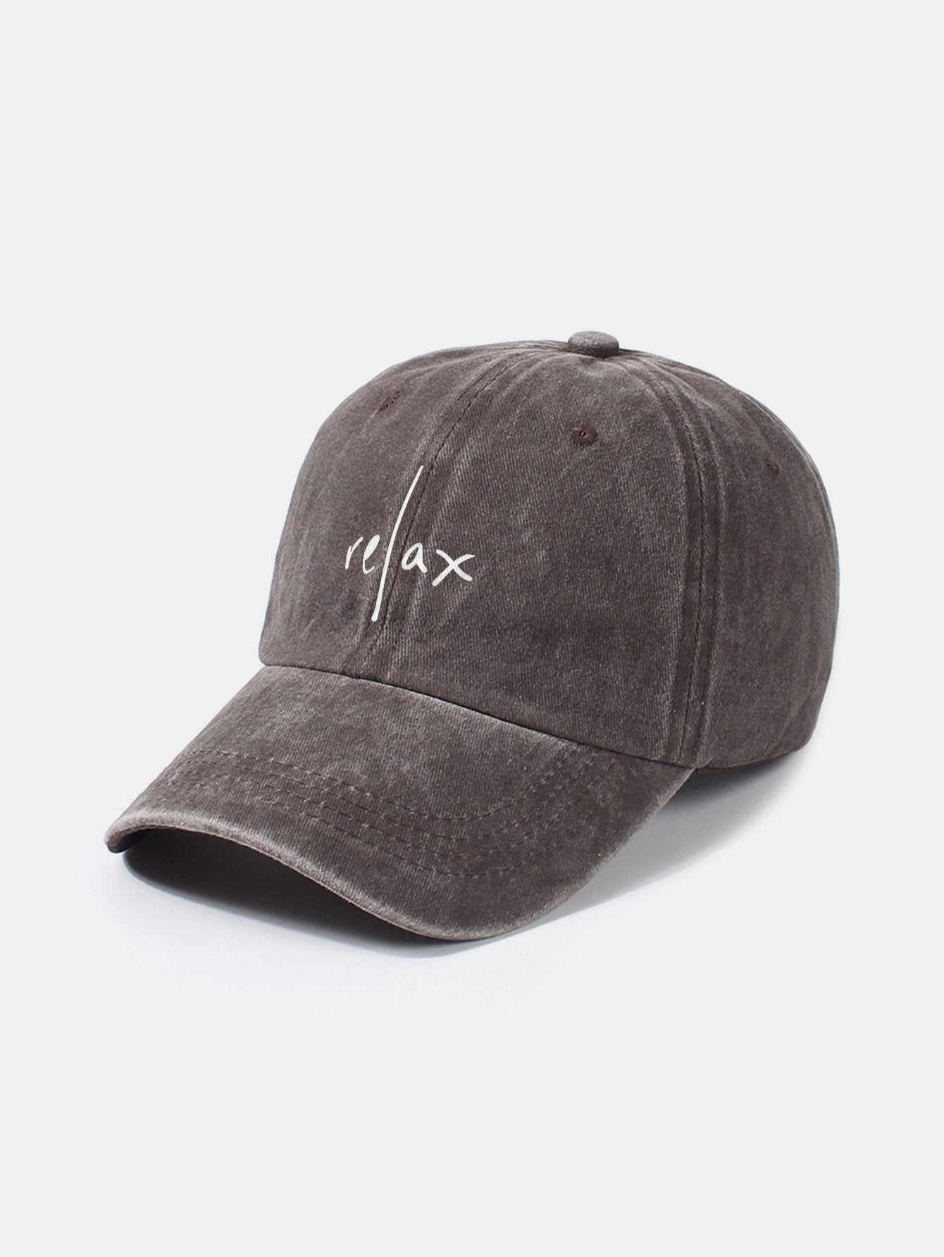 Relax Pattern Classic Retro Washed Distressed Cotton Baseball Cap - Naturzy