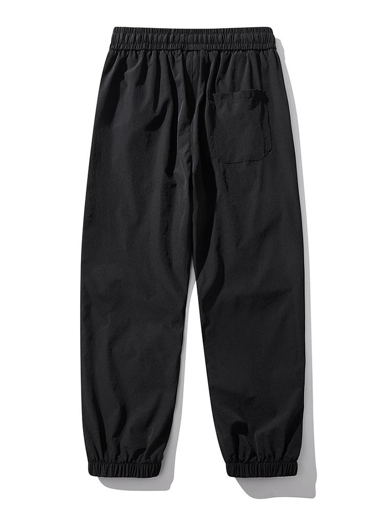 Elastic Waist Parachute Cargo Pants - Naturzy