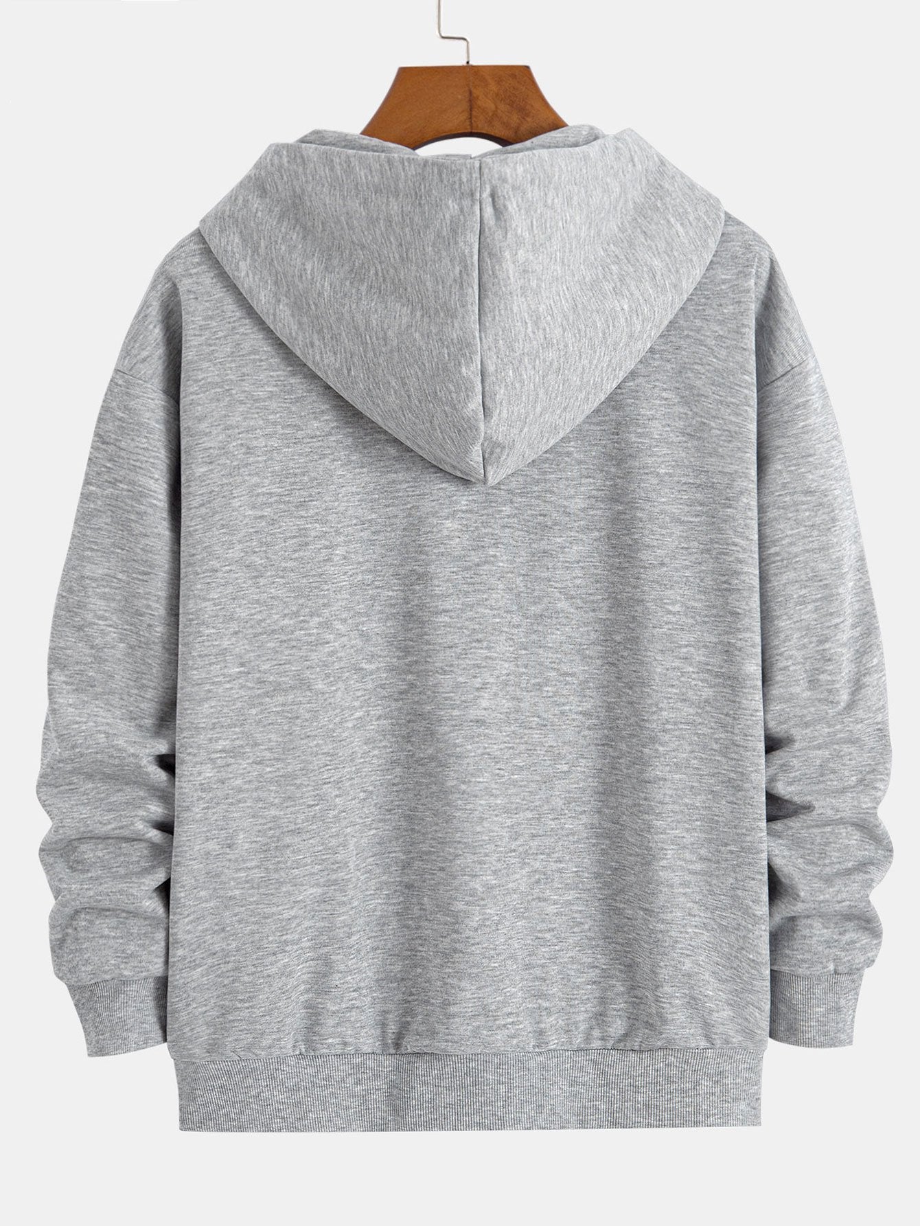 Basic Relax Fit Zip Hoodie - Naturzy