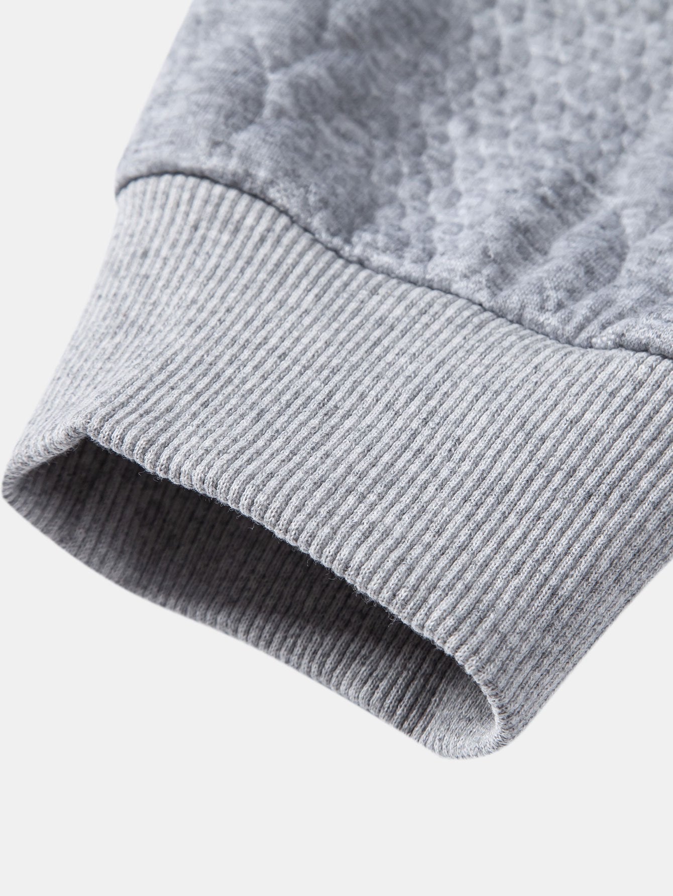Relax Fit Wheat Jacquard Hoodie - Naturzy