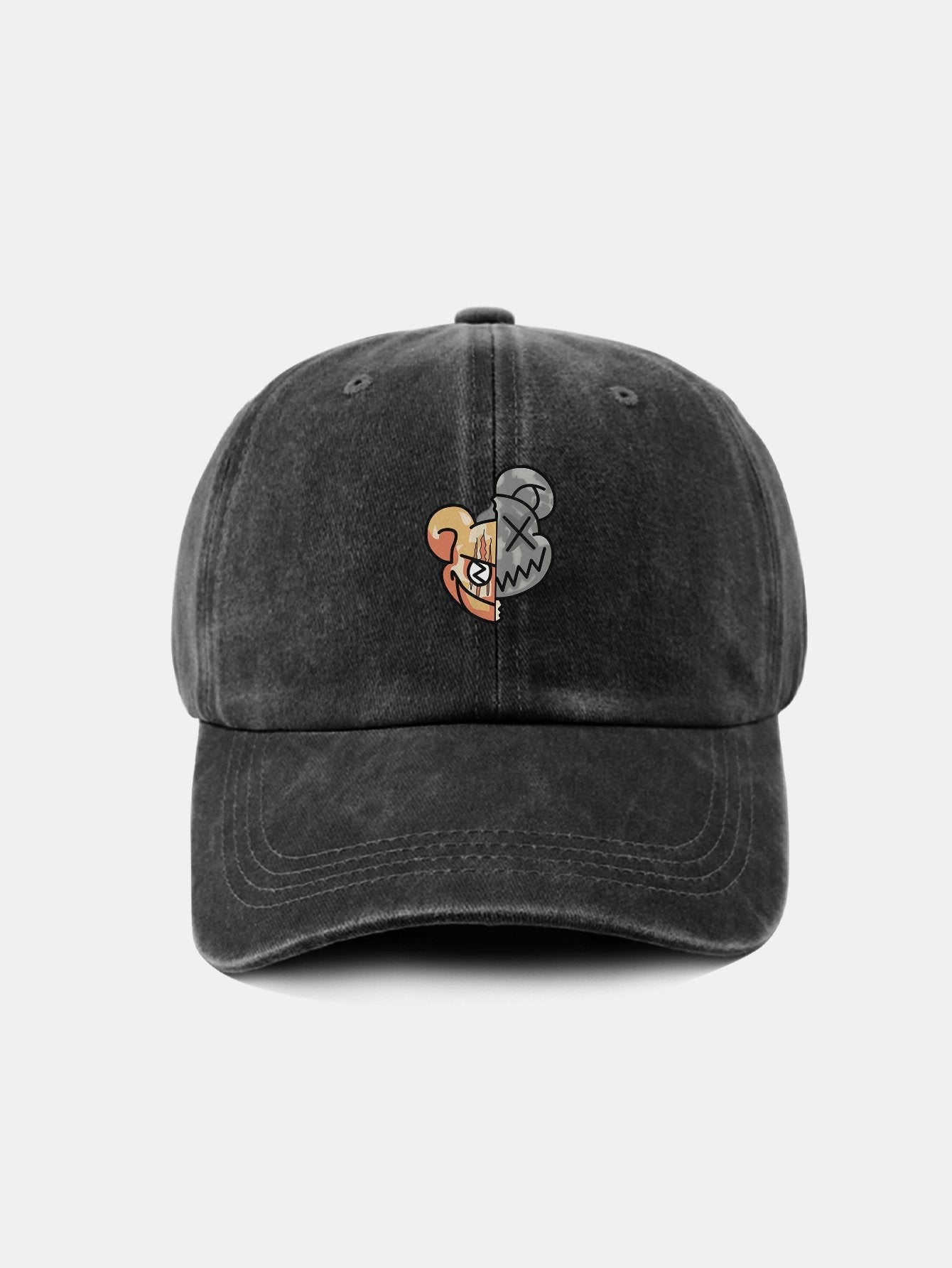 Bear Cartoon Pattern Casual Style Baseball Cap - Naturzy