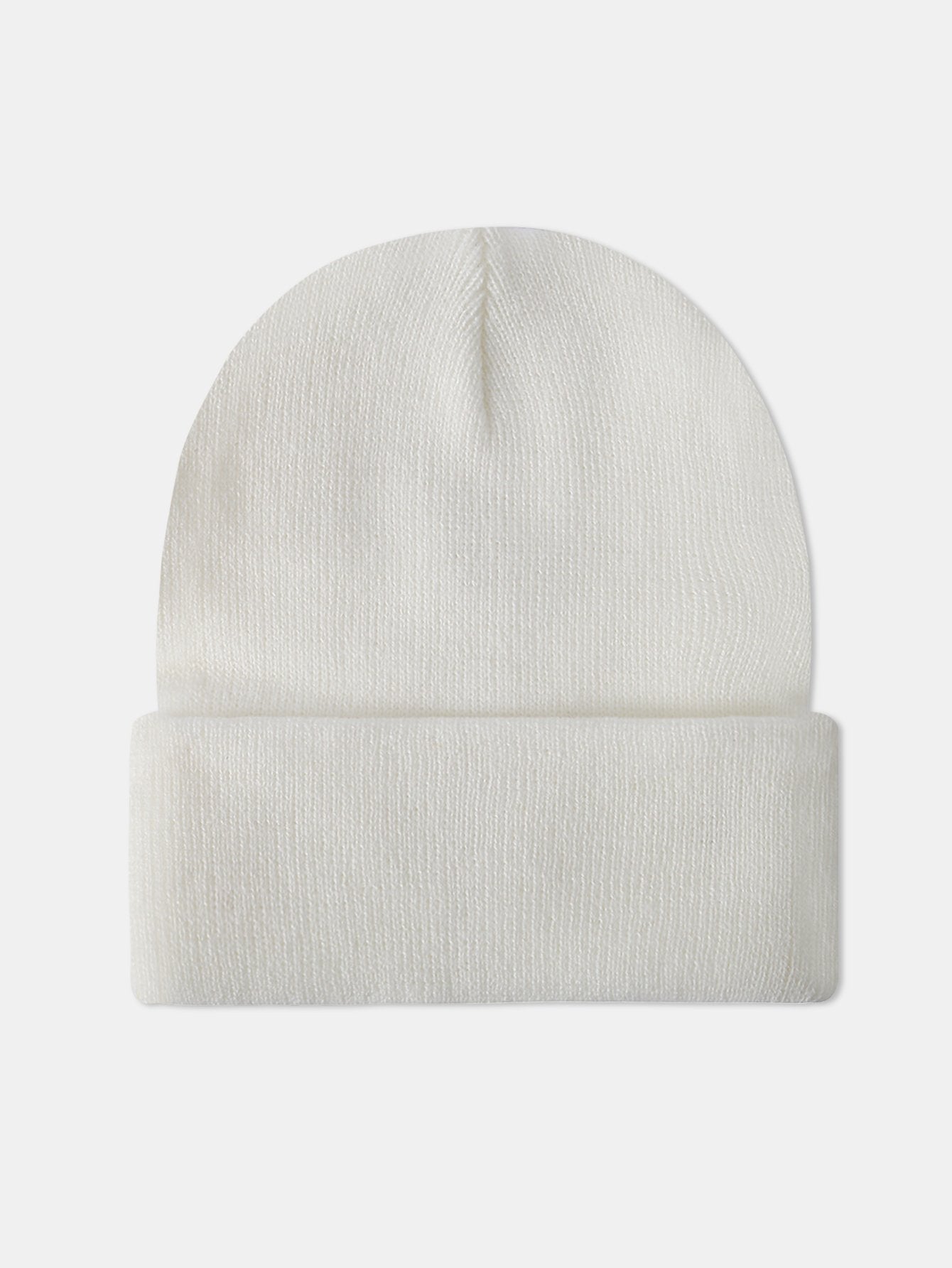 2 Pieces Solid Color Warm Knit Beanie Hat - Naturzy