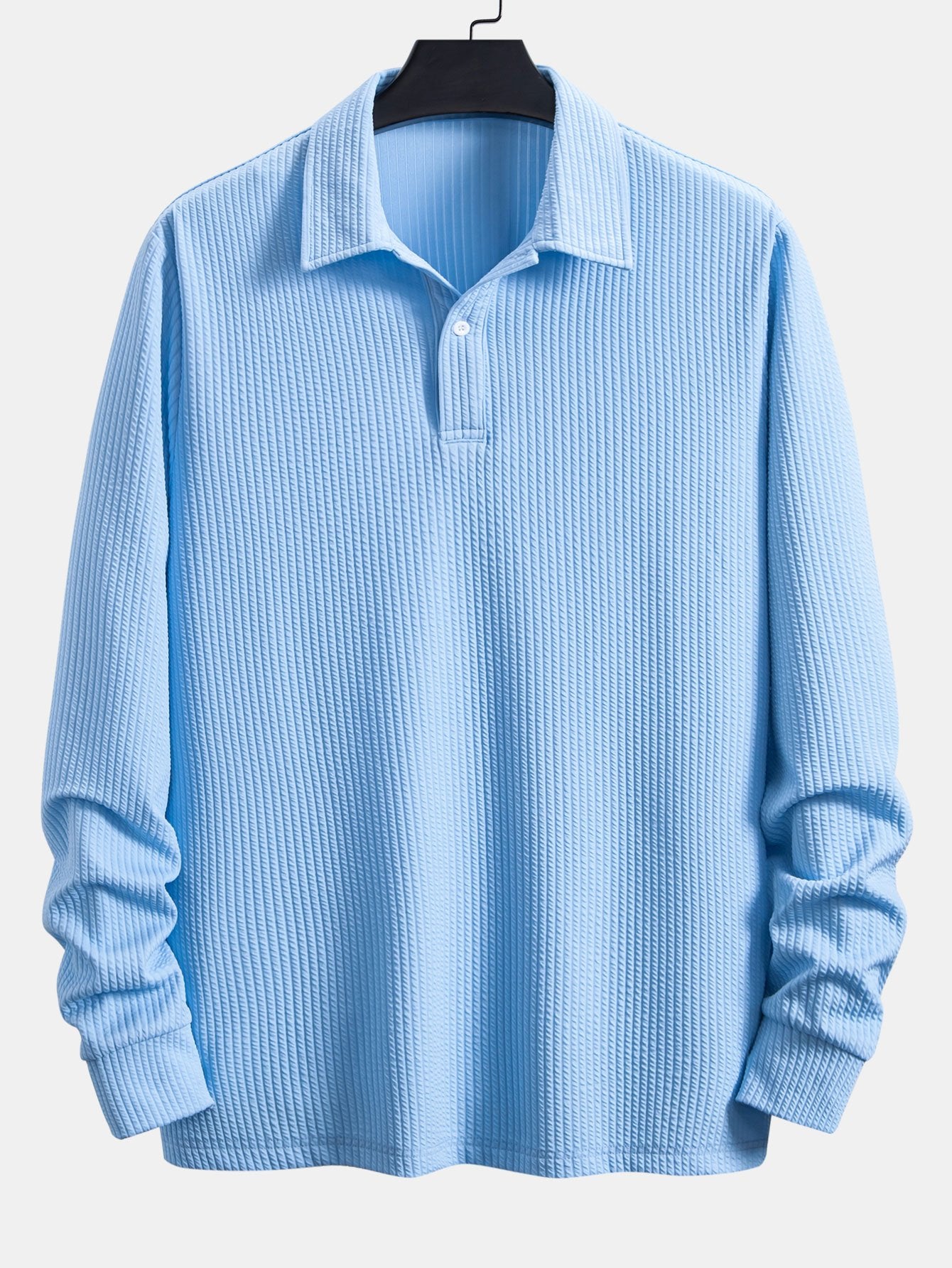 Long Sleeve Ribbed Polo - Naturzy