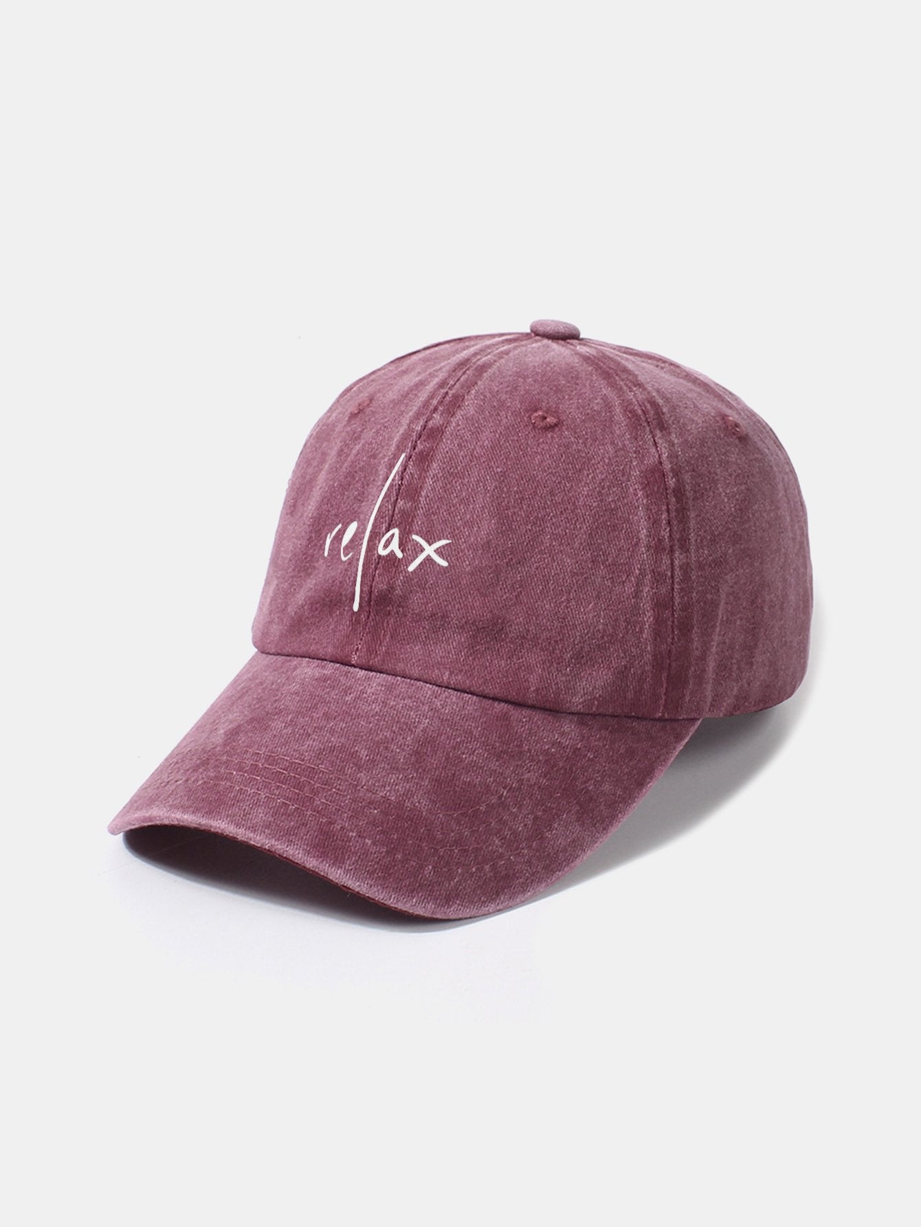 Relax Pattern Classic Retro Washed Distressed Cotton Baseball Cap - Naturzy