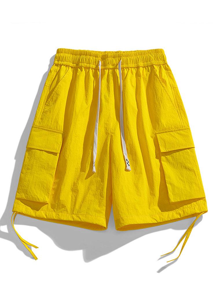 Drawstring Hem Cargo Shorts - Naturzy