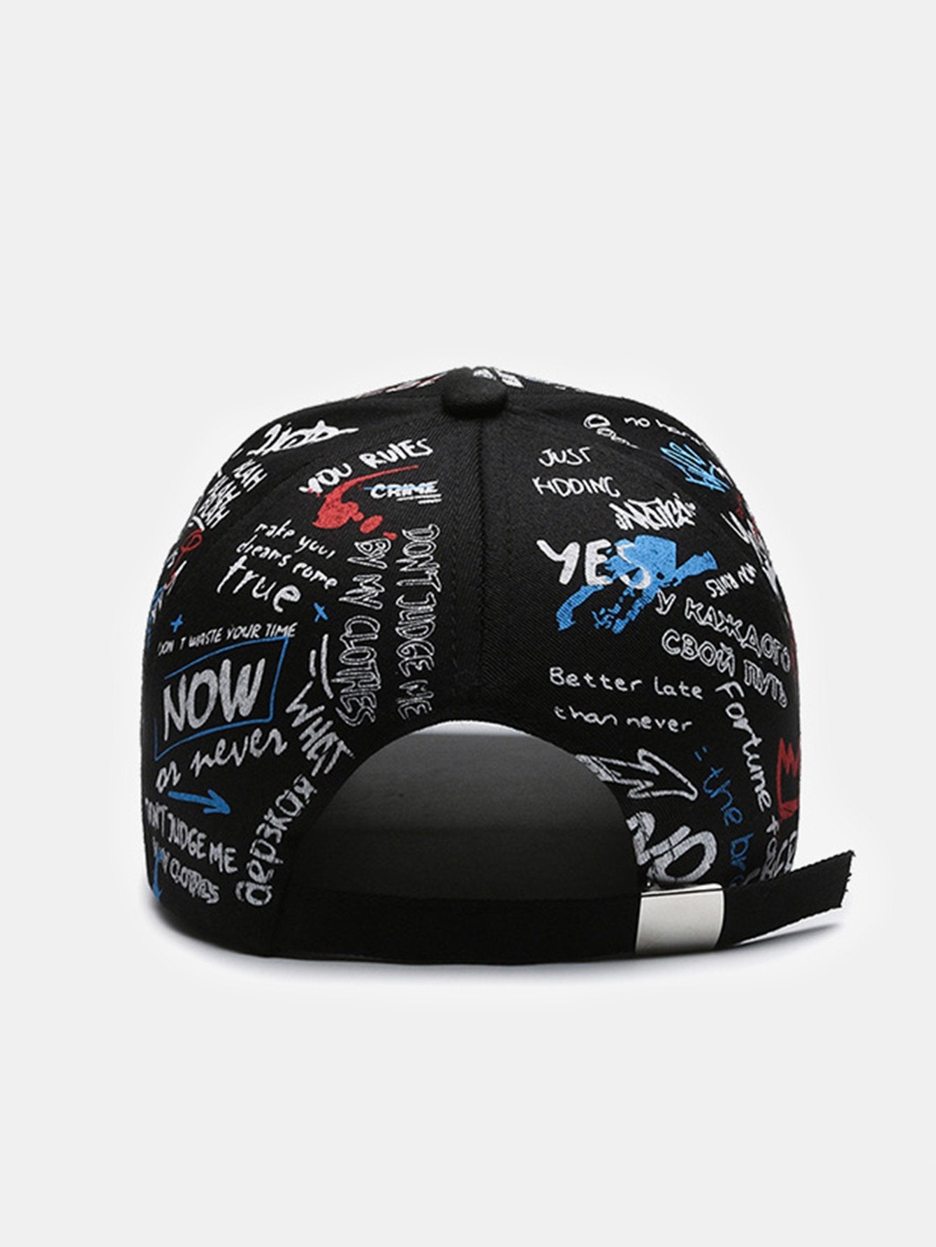 Hip Hop Graffiti Slogan Pattern Baseball Cap - Naturzy