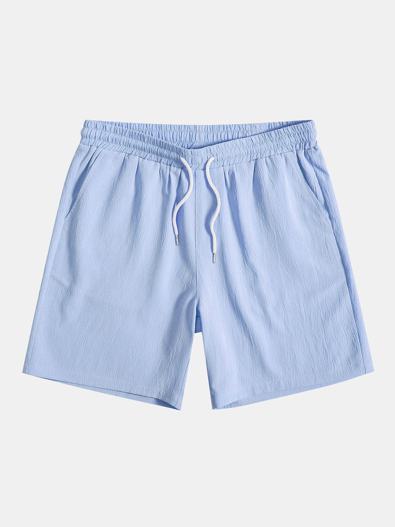 Crinkled Drawstring Shorts - Naturzy