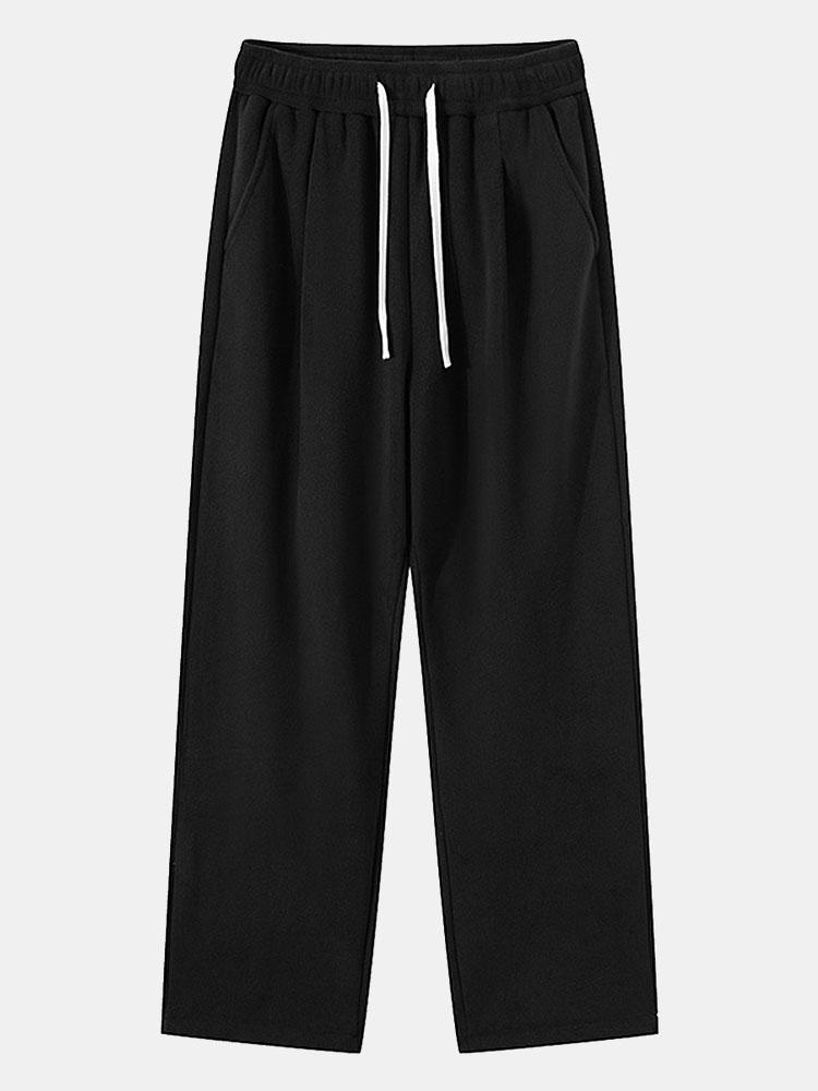 3 Pieces Polar Fleece Loose Fit Straight Leg Pants - Naturzy