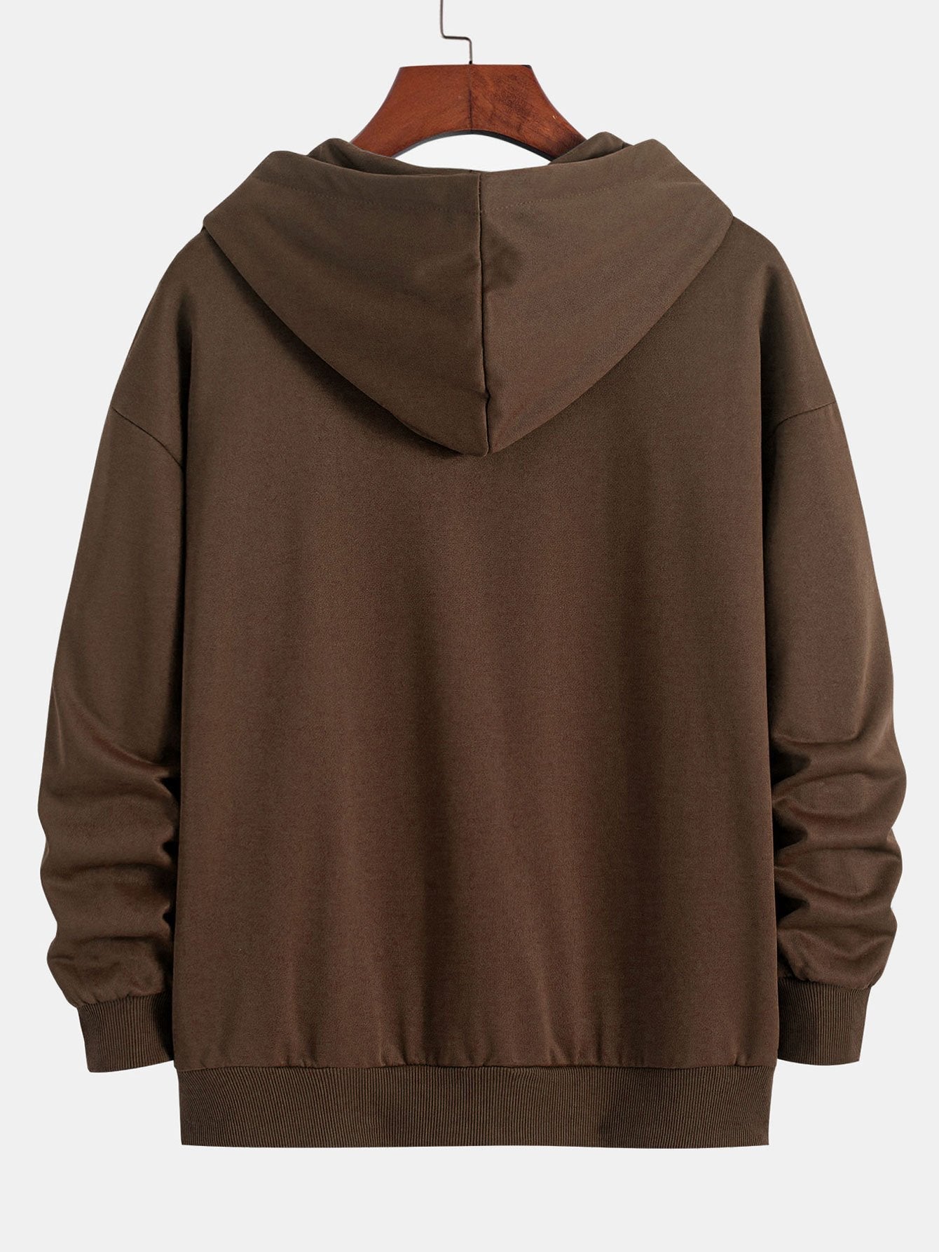 Basic Relax Fit Zip Hoodie - Naturzy