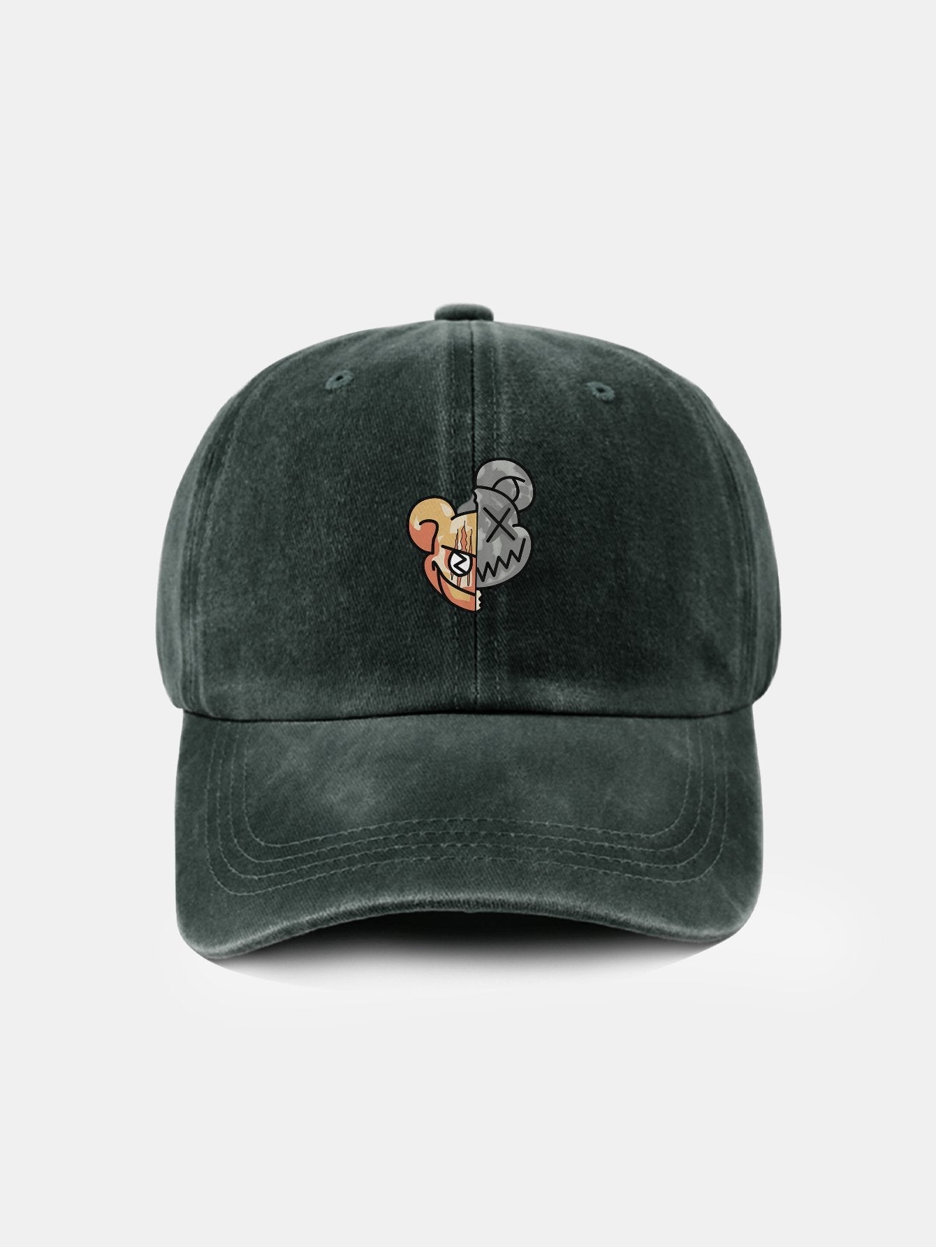 Bear Cartoon Pattern Casual Style Baseball Cap - Naturzy