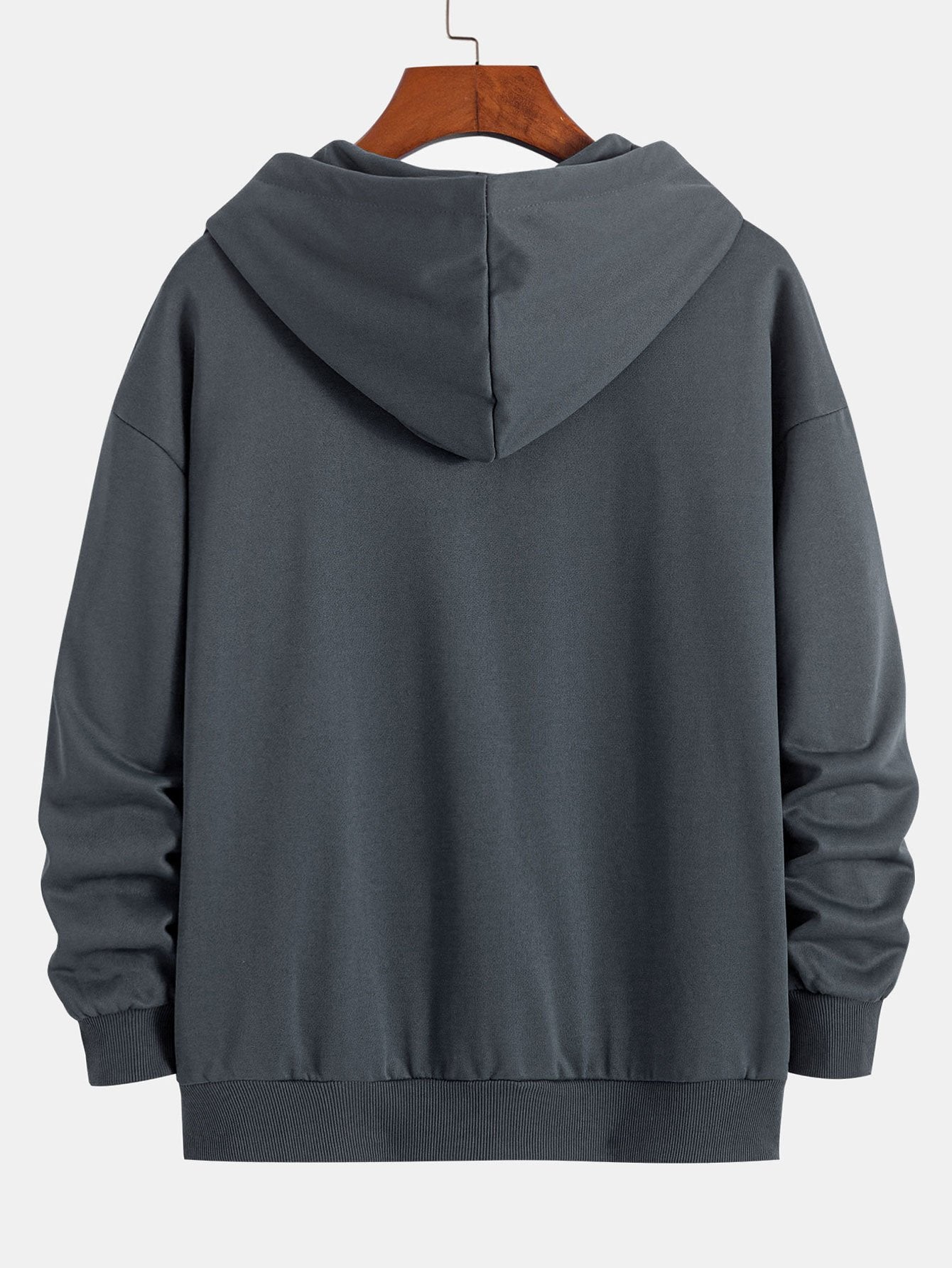 Basic Relax Fit Zip Hoodie - Naturzy