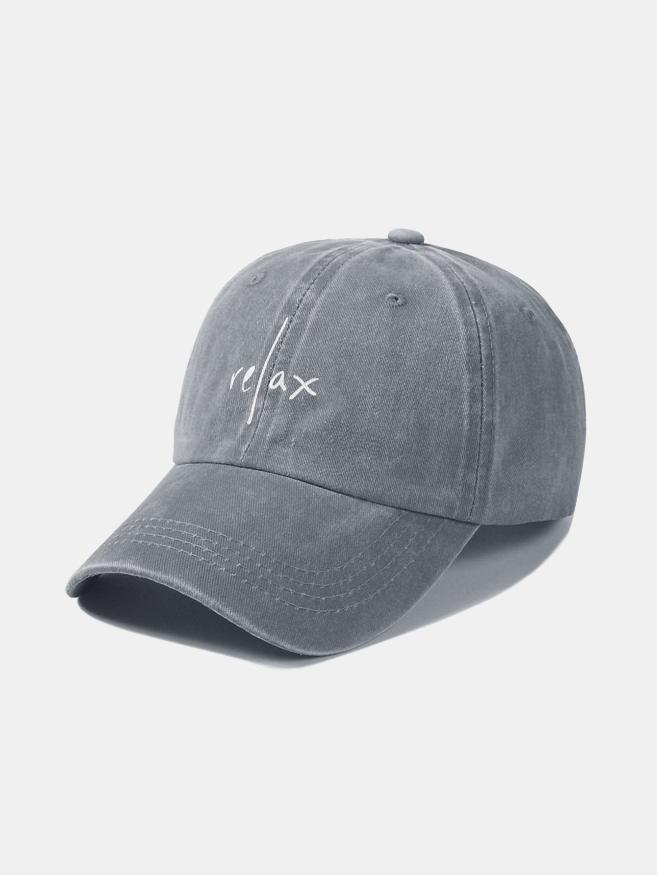 Relax Pattern Classic Retro Washed Distressed Cotton Baseball Cap - Naturzy