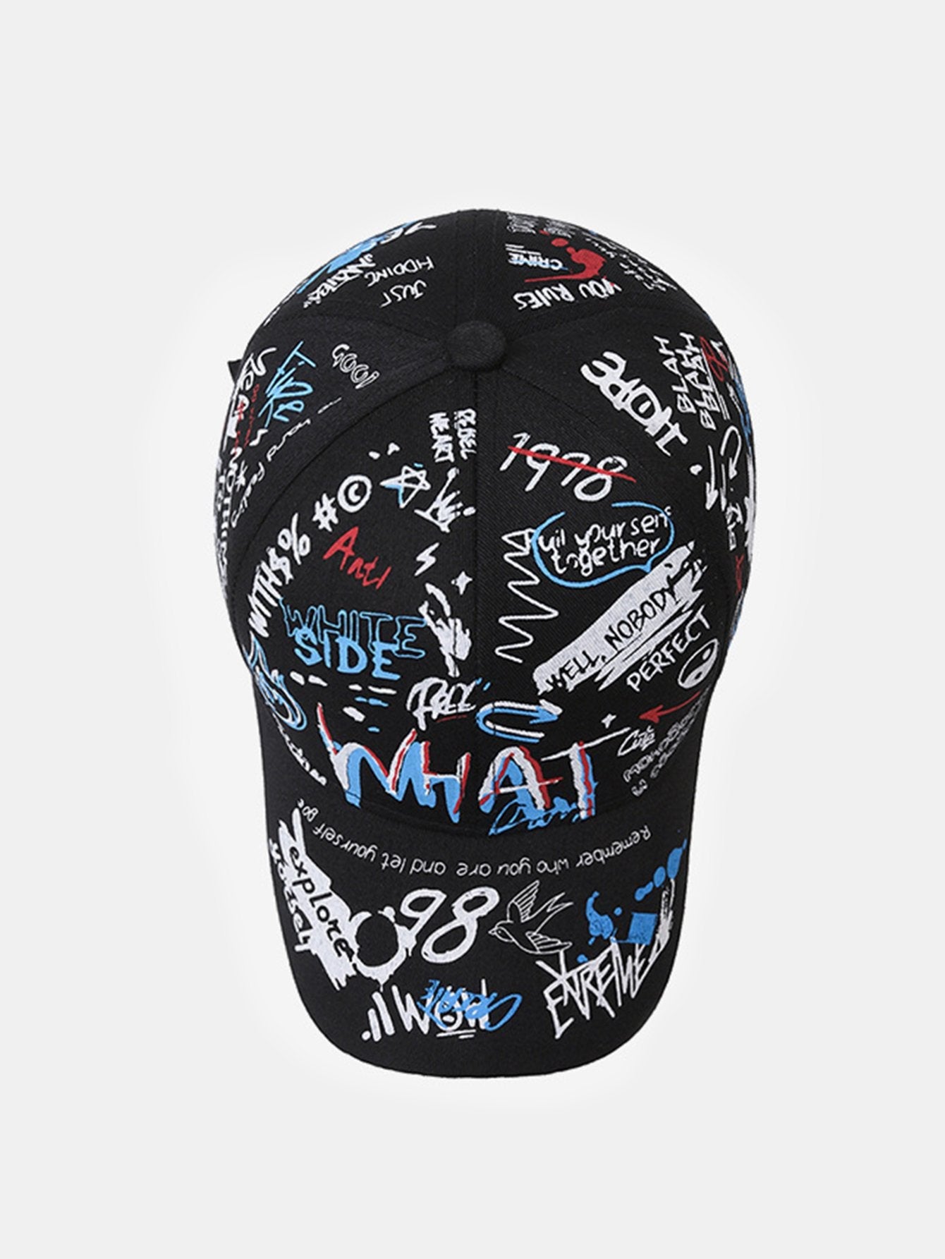 Hip Hop Graffiti Slogan Pattern Baseball Cap - Naturzy