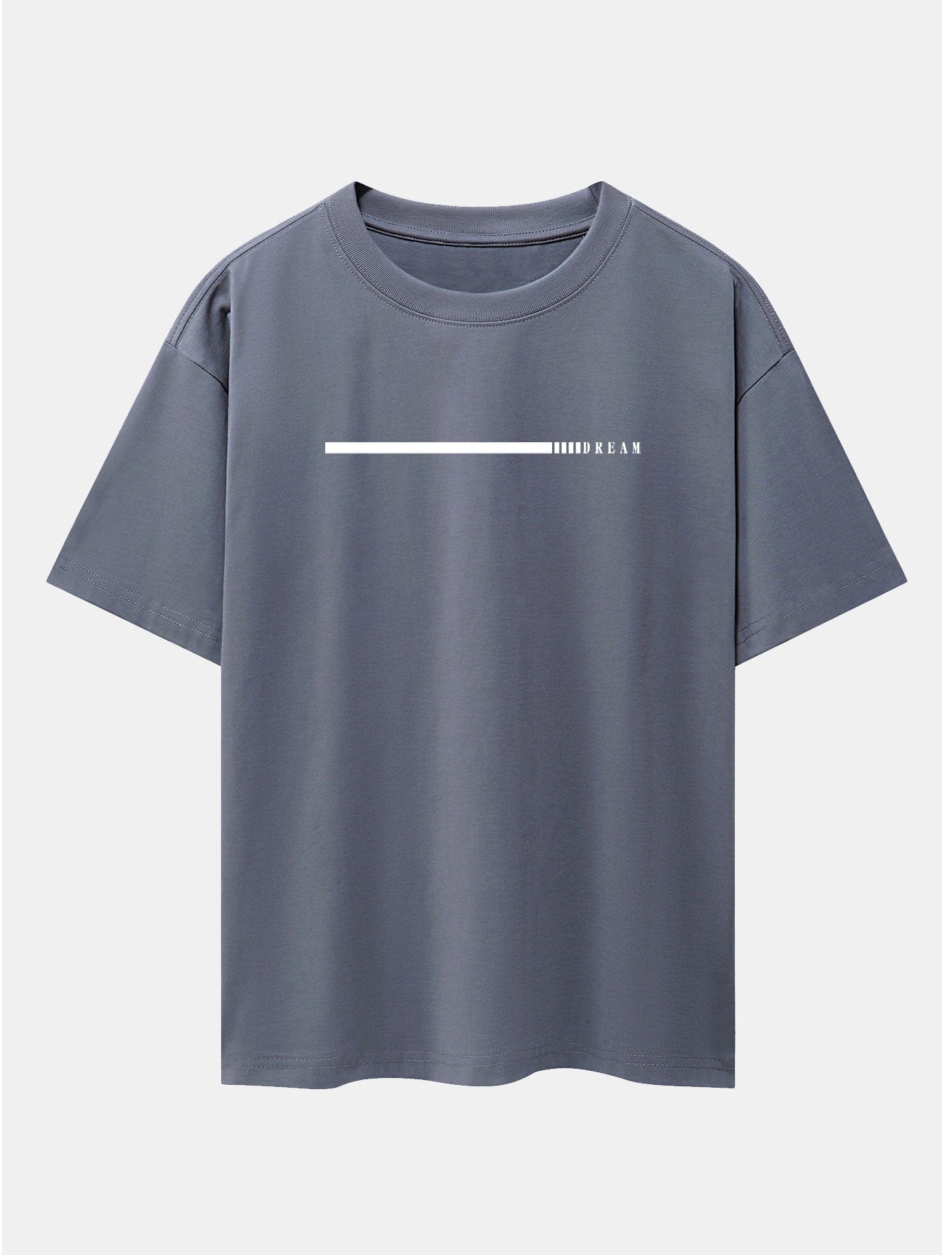 Dream Slogan Print Drop Shoulder Oversize T-Shirt - Naturzy