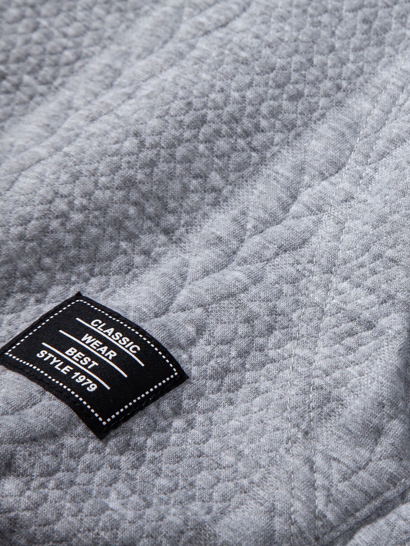 Relax Fit Wheat Jacquard Hoodie - Naturzy