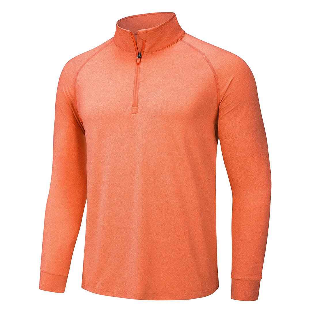 Men's 1/4 Zip Pullover Shirts Sun Protection UPF 50+ Long Sleeve