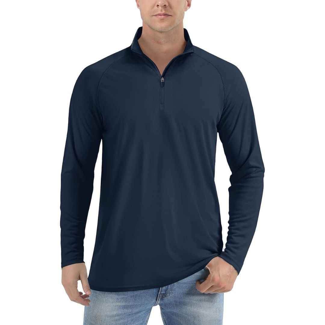 Men's Sun Protective Quick-Dry Stand Collar UV Long Sleeve Shirts