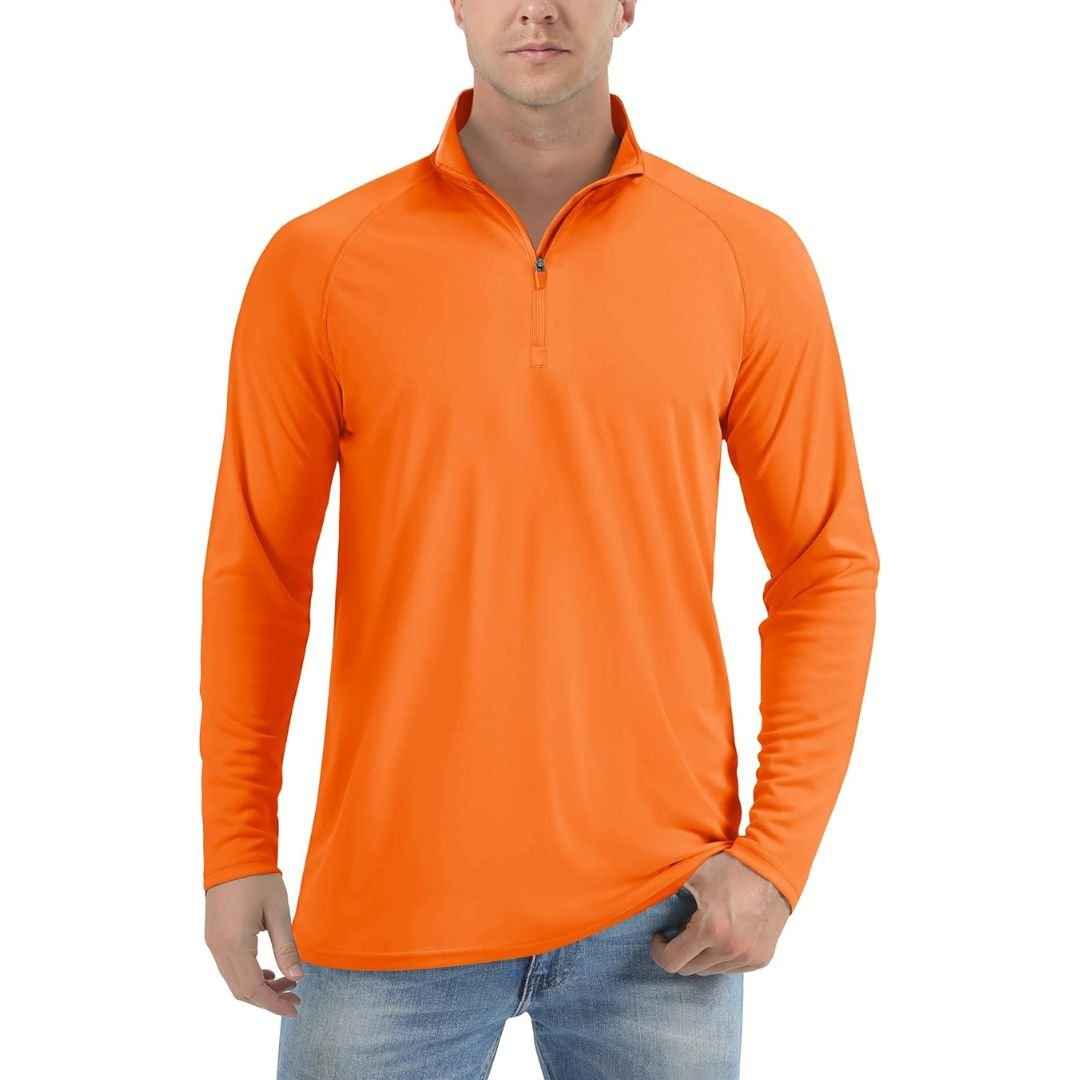 Men's Sun Protective Quick-Dry Stand Collar UV Long Sleeve Shirts