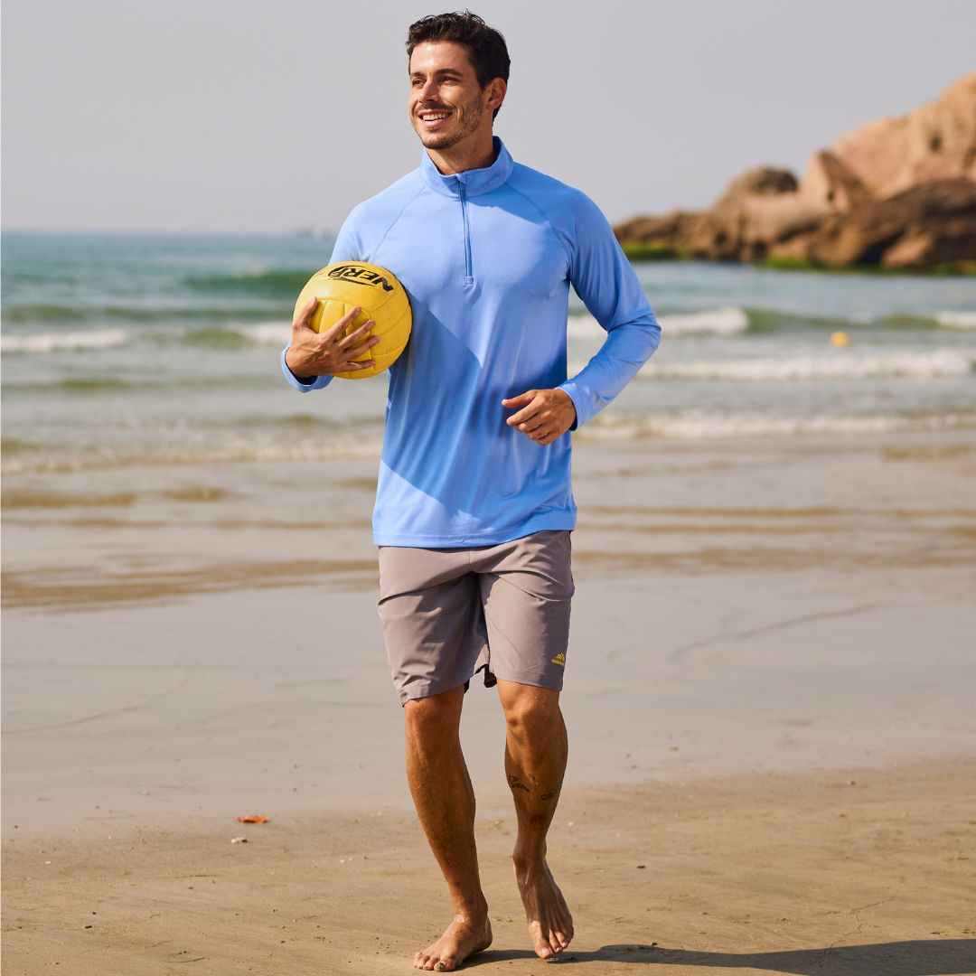 Men's Sun Protective Quick-Dry Stand Collar UV Long Sleeve Shirts