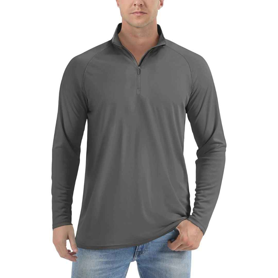 Men's Sun Protective Quick-Dry Stand Collar UV Long Sleeve Shirts