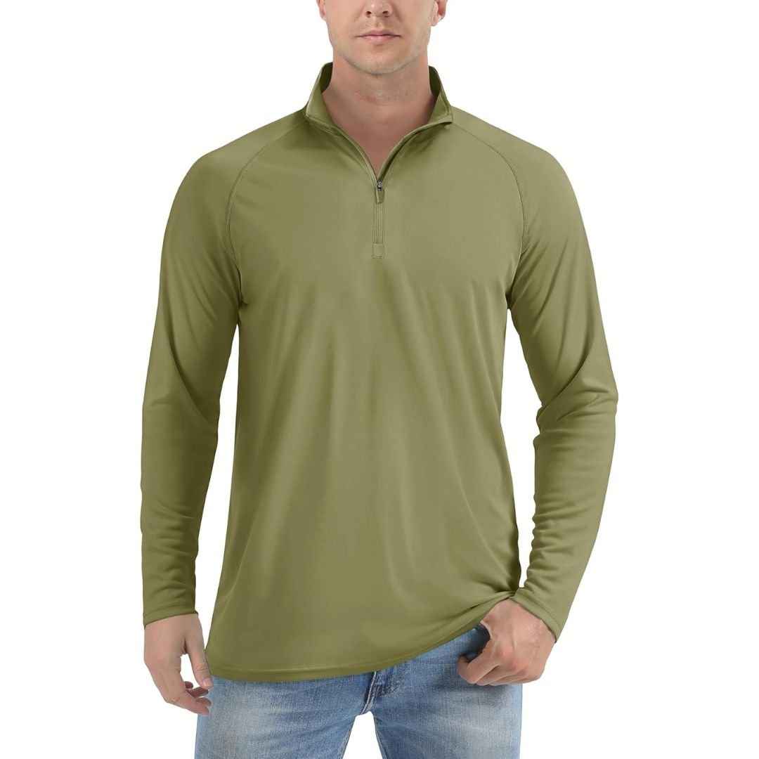 Men's Sun Protective Quick-Dry Stand Collar UV Long Sleeve Shirts