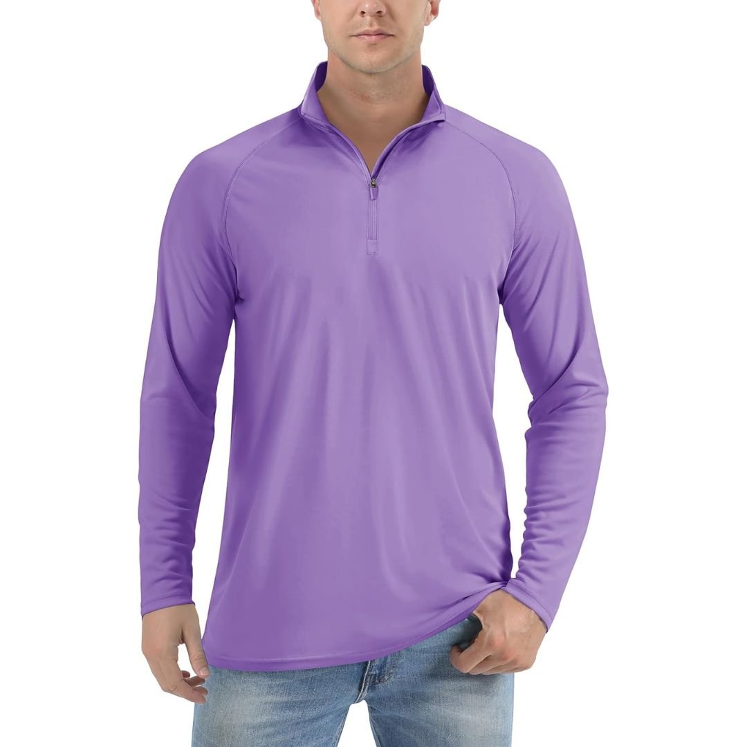 Men's Sun Protective Quick-Dry Stand Collar UV Long Sleeve Shirts