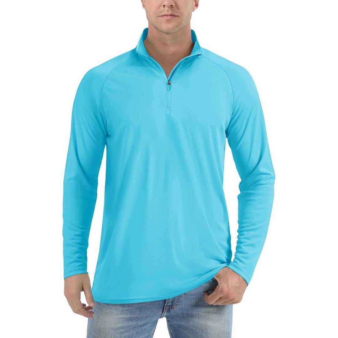 Men's Sun Protective Quick-Dry Stand Collar UV Long Sleeve Shirts