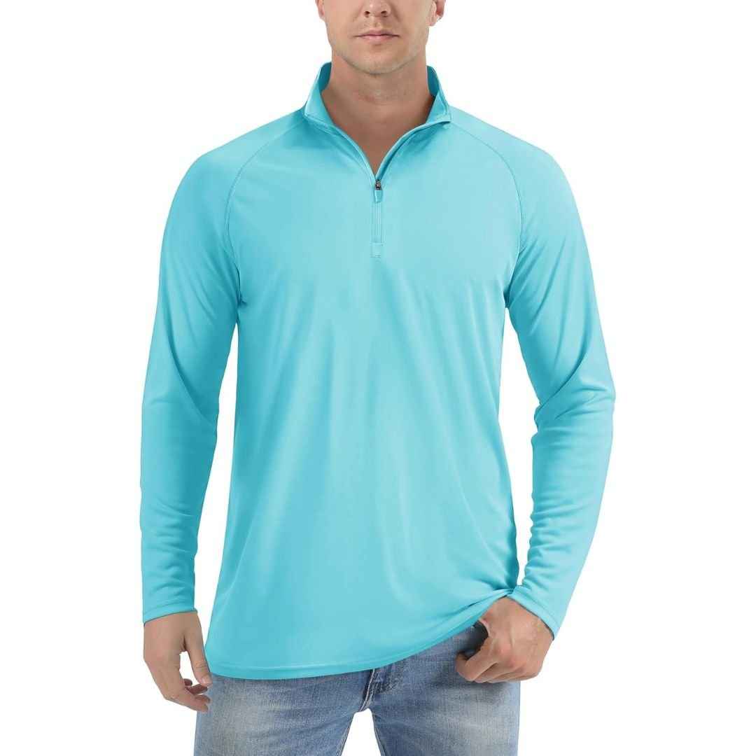 Men's Sun Protective Quick-Dry Stand Collar UV Long Sleeve Shirts