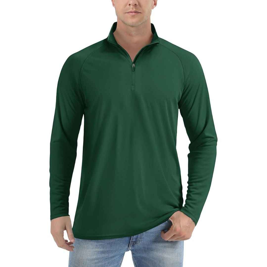 Men's Sun Protective Quick-Dry Stand Collar UV Long Sleeve Shirts
