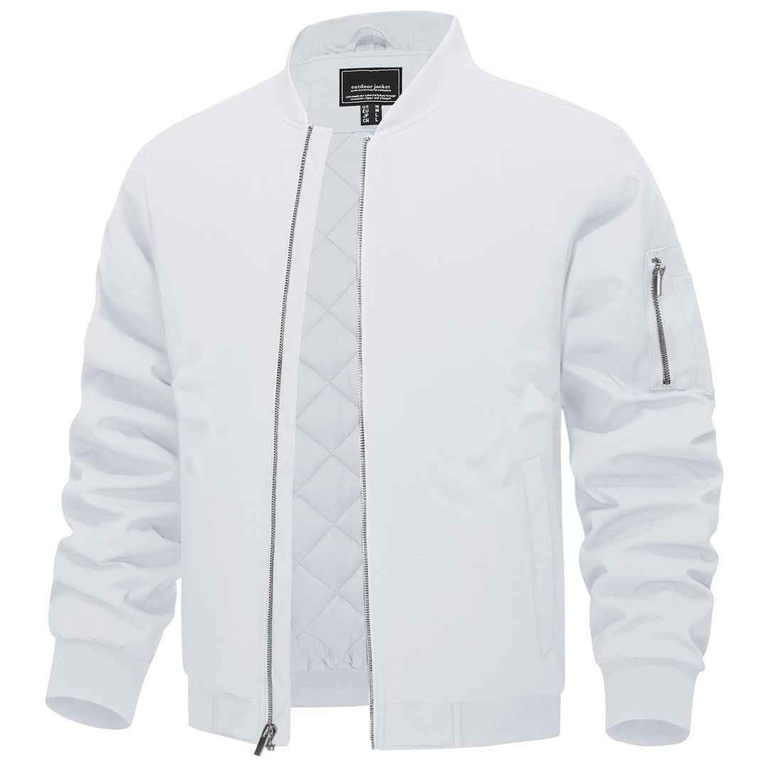Men's Thermal Quilted Water Resistant Bomber Jacket