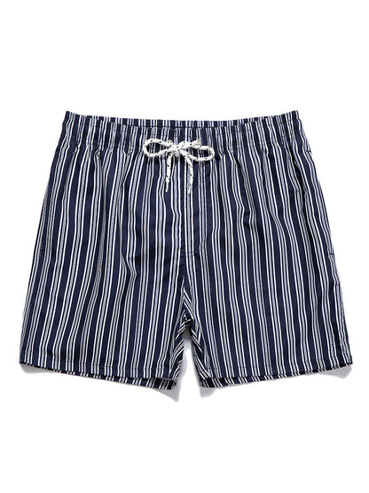 Striped Print Swim Shorts - Naturzy