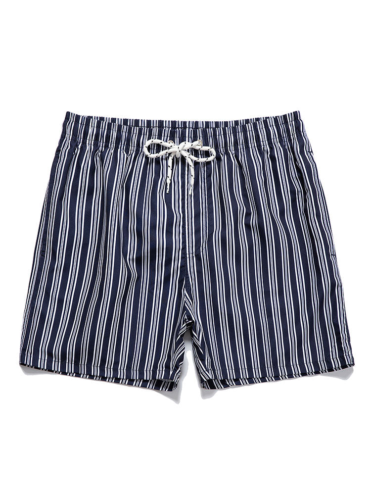 Striped Print Swim Shorts - Naturzy