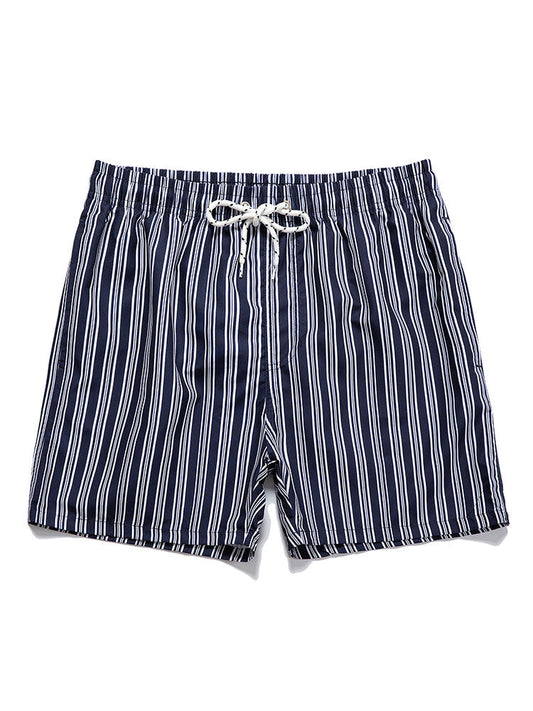 Striped Print Swim Shorts - Naturzy