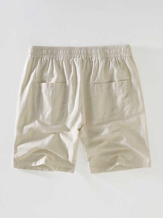 Linen Drawstring Shorts - Naturzy