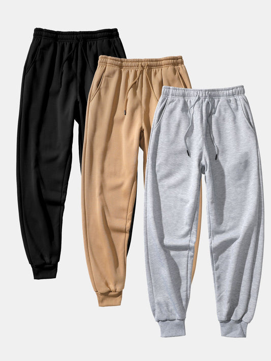 3 Pieces Basic Jogger Pants - Naturzy
