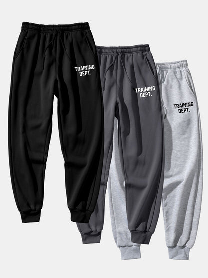 3 Pieces Training Dept Print Jogger Pants - Naturzy