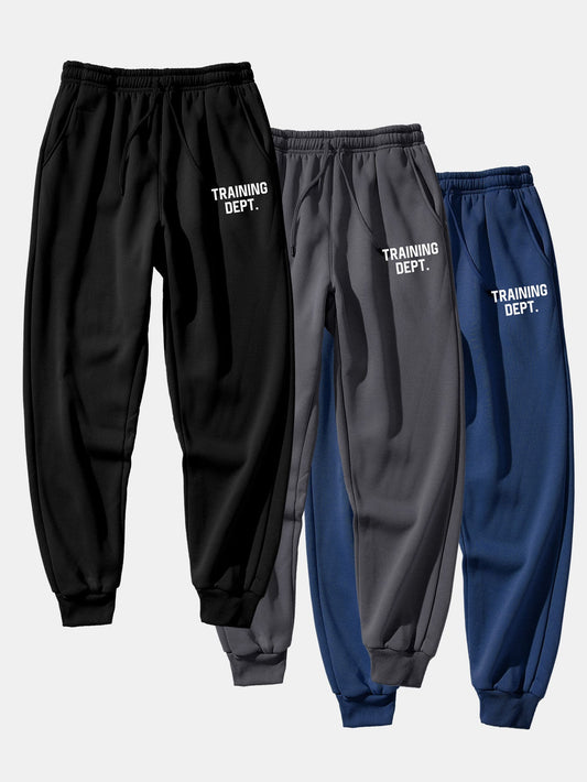 3 Pieces Training Dept Print Jogger Pants - Naturzy