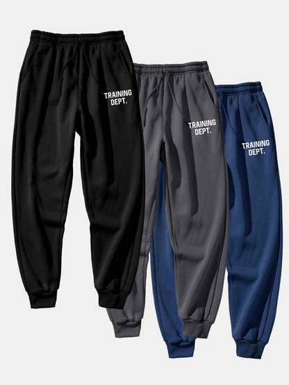 3 Pieces Training Dept Print Jogger Pants - Naturzy