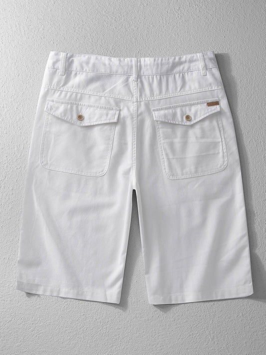 Linen Cotton Blend 11" Shorts - Naturzy