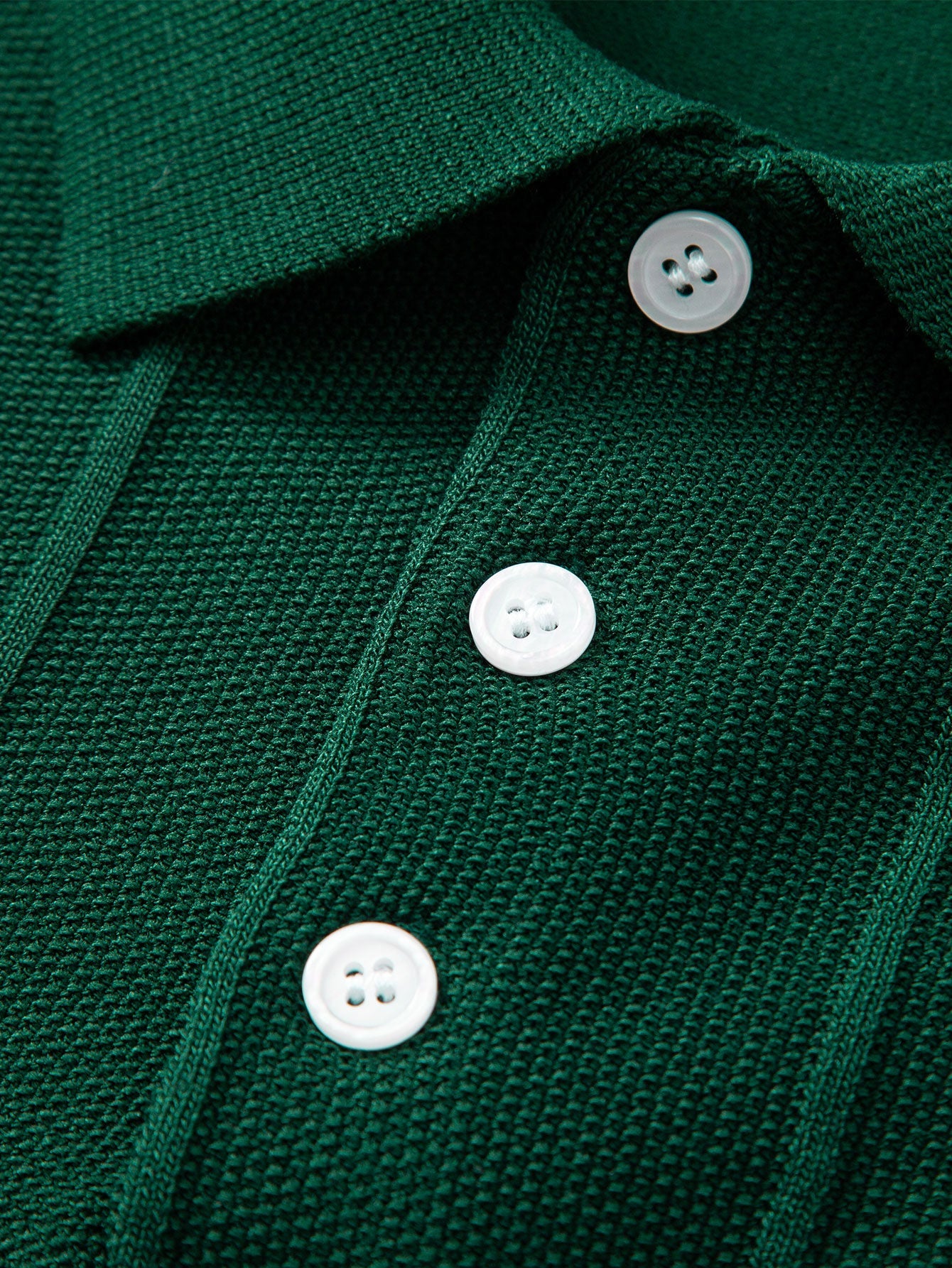 Stripe Jacquard Knit Polo Shirt - Naturzy