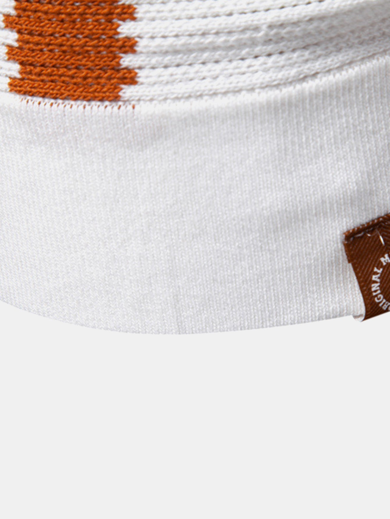 Stripe Knit V Neck Polo Shirt - Naturzy