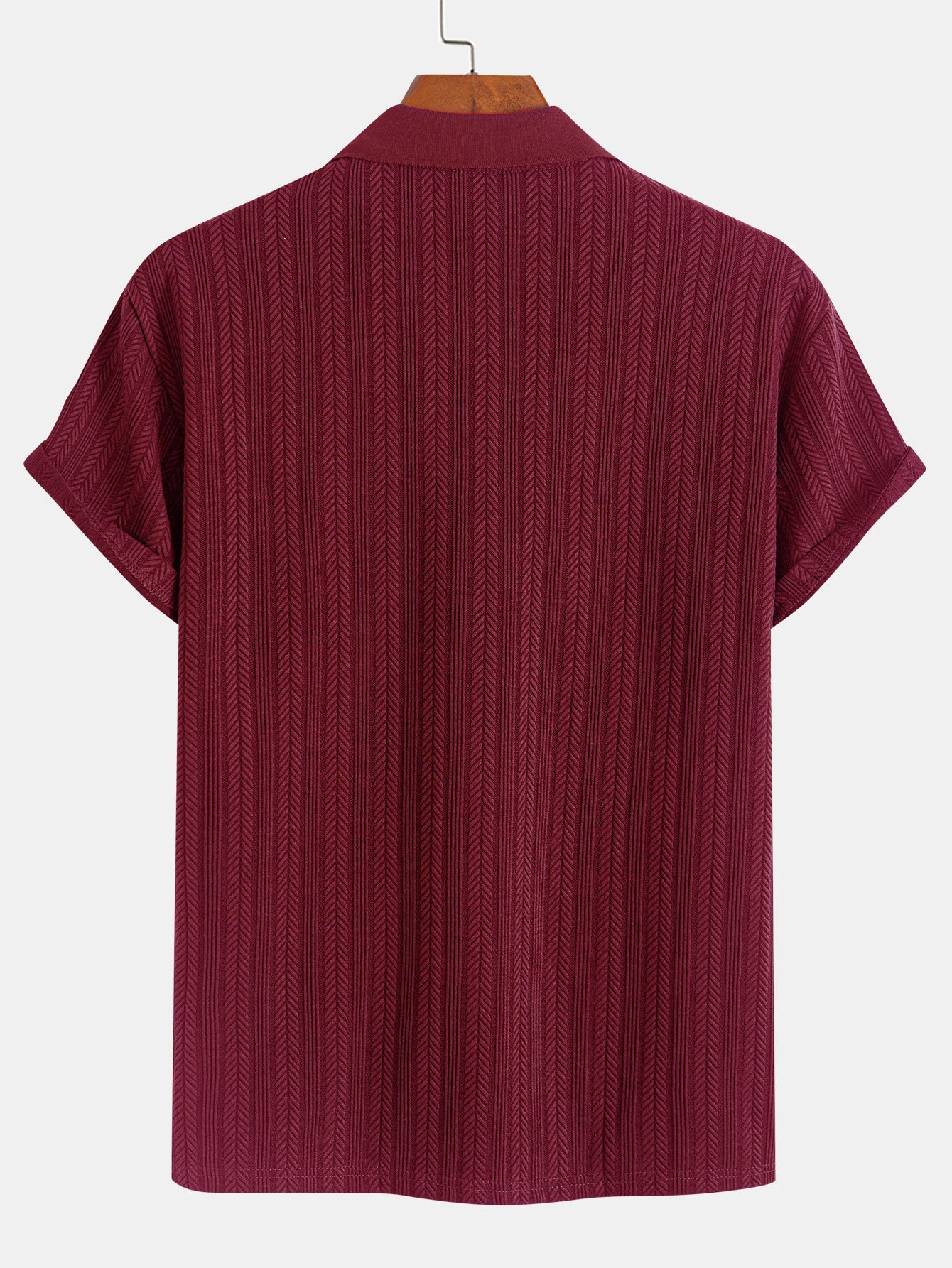 Textured Zipper Polo - Naturzy