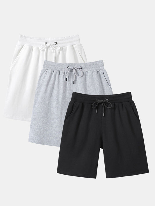 3 Pieces Mid Length Shorts - Naturzy