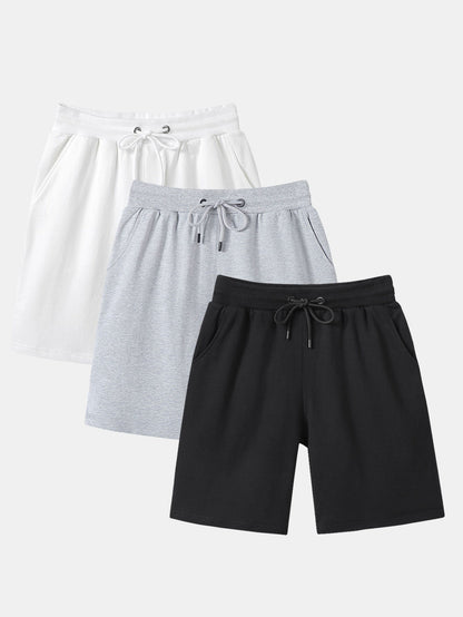 3 Pieces Mid Length Shorts - Naturzy