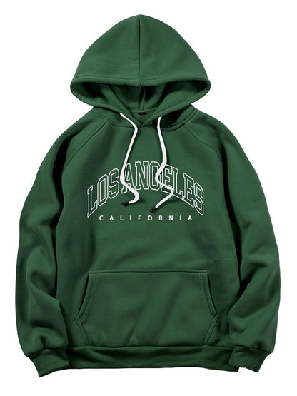Los Angeles Letter Graphic Hoodies - Naturzy