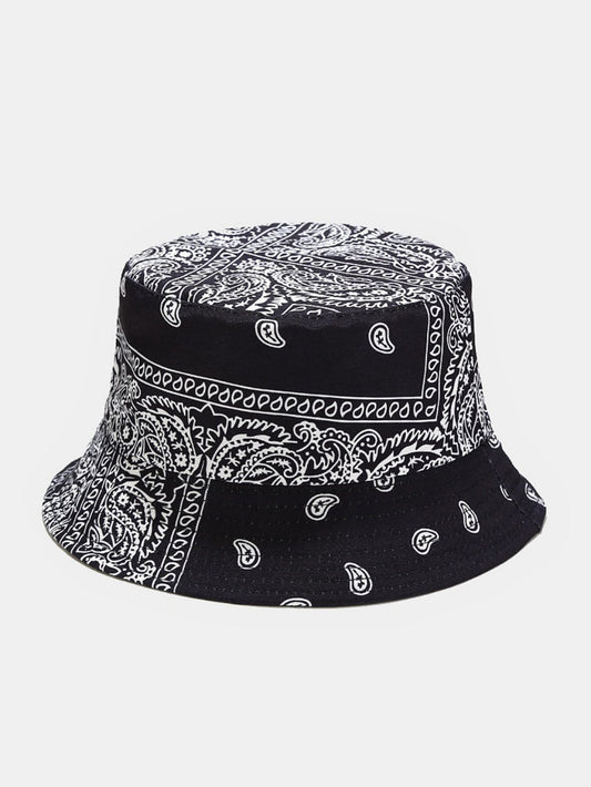 Double Side Reversible Paisley Print Bucket Hat - Naturzy