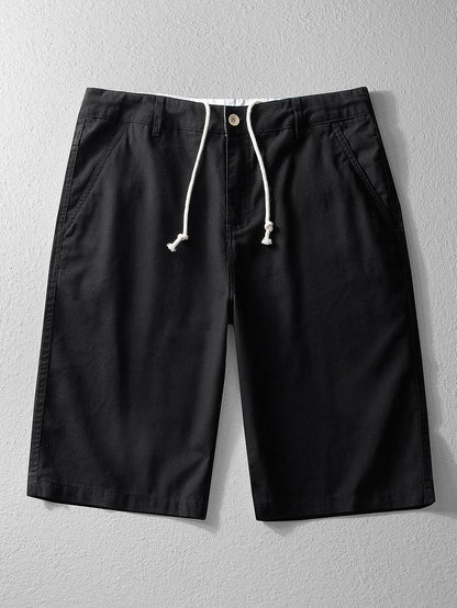 Linen Cotton Blend 11" Shorts - Naturzy