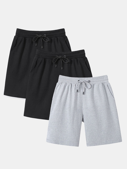 3 Pieces Mid Length Shorts - Naturzy